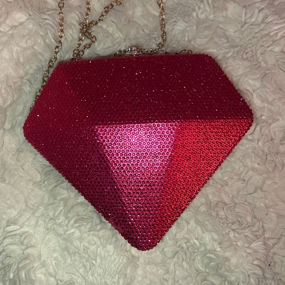 Pink Rhinestone Clutch Bag - Picture 5 of 11